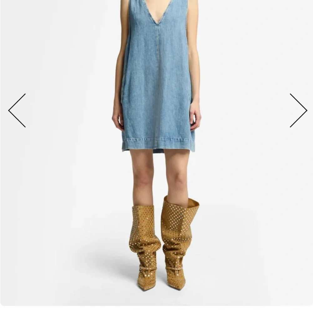 7 for all mankind denim sleeveless Dress - Picture 2 of 8